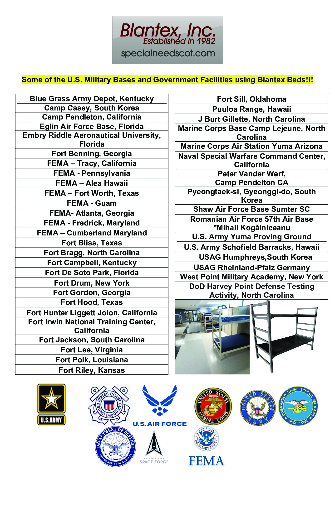 Military Bases 11x17
